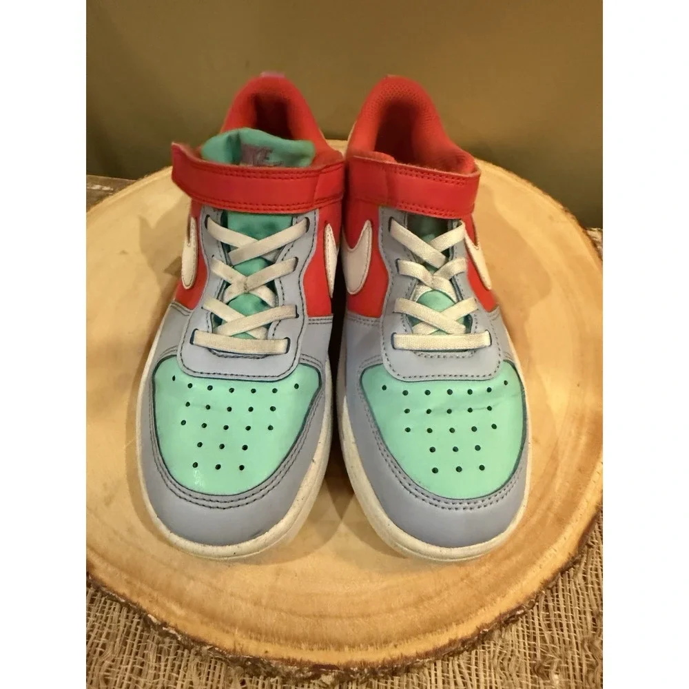 Nike Court Borough Low Youth  2.5 Y Recraft Dv5457 400 Cobalt‎ Bliss White Red